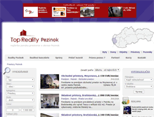 Tablet Screenshot of priestory.reality-pezinok.eu